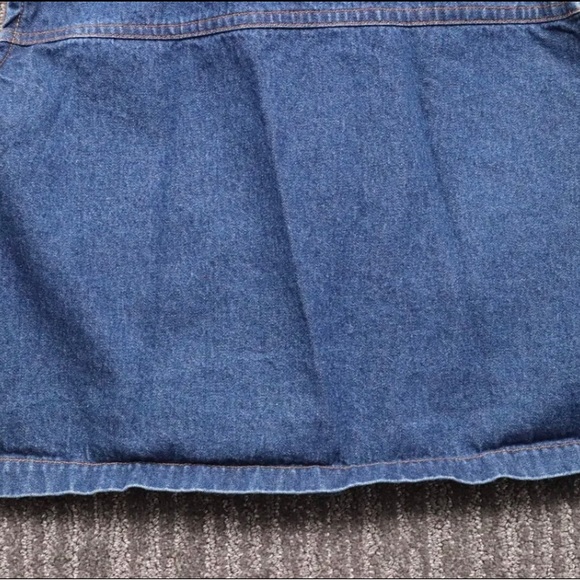 Vintage Denim Tapestry Woven Vest Southwestern Aztec Pattern Women's Petite S - Picture 11 of 11